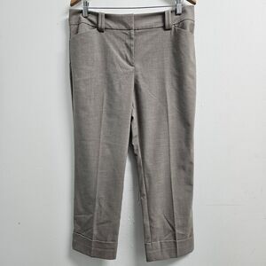 Ann Taylor Signature Cropped Pants Women size 10 Gray Straight Hip & Thigh